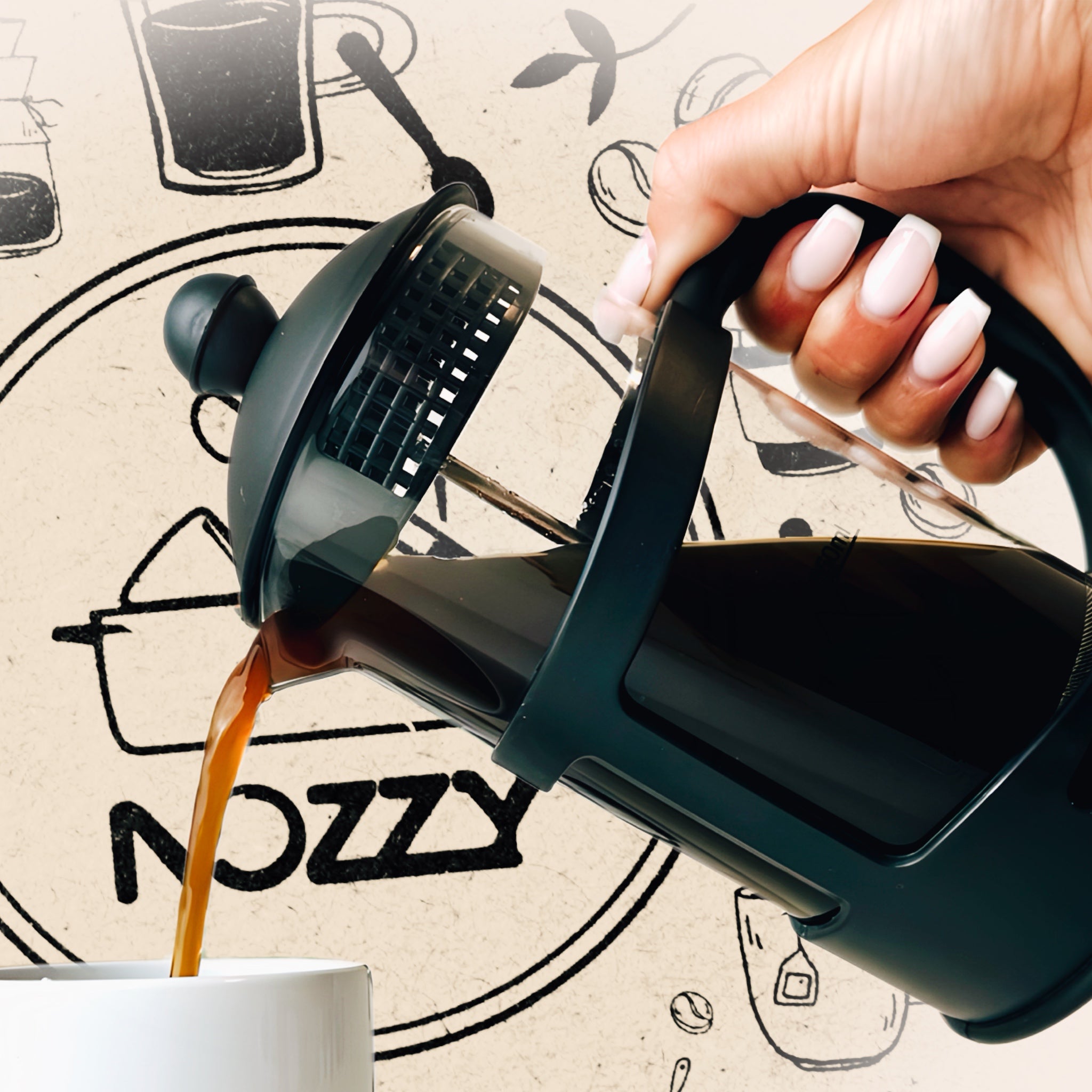 Nozzy French Press Coffee & Tea Maker 350ML - 0