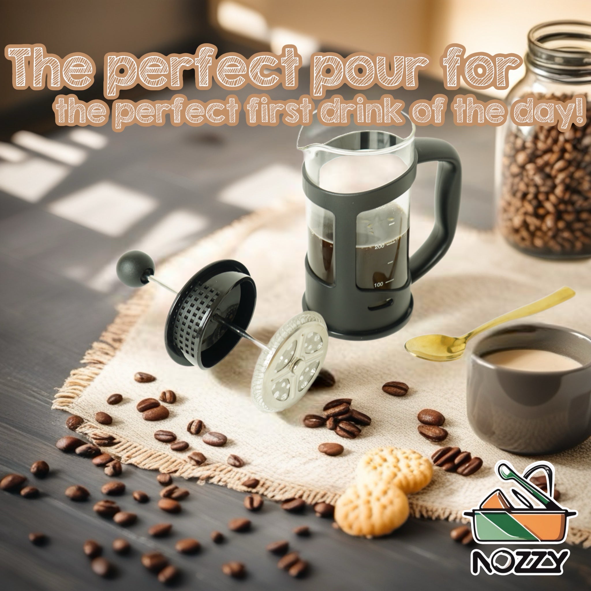 Nozzy French Press Coffee & Tea Maker 350ML