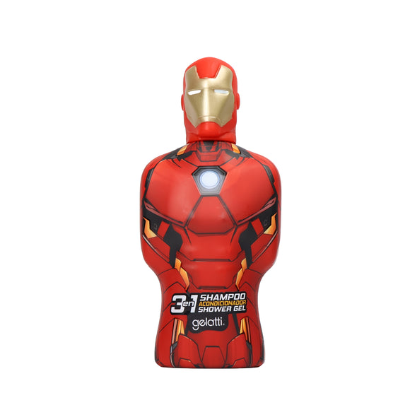 Marvel 3D Bath & Shower Gel Shaped Figures 3 in 1 Shampoo Conditioner Shower Gel - Iron Man