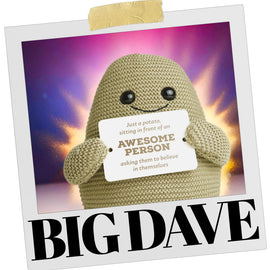 BIG DAVE Positive Potato Official Emotional Support Gifts - Original Hooked by Bex - 0
