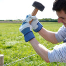 Nozzy Workzone Mens Heavy Duty Leather Gloves - Gardening Work Garage-19