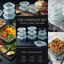 9-Piece Glass Food Storage Container Set with Airtight Lids – Various Sizes-2