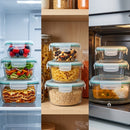 9-Piece Glass Food Storage Container Set with Airtight Lids – Various Sizes-4