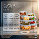 9-Piece Glass Food Storage Container Set with Airtight Lids – Various Sizes-5