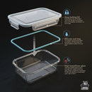 9-Piece Glass Food Storage Container Set with Airtight Lids – Various Sizes-8