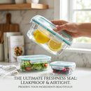 9-Piece Glass Food Storage Container Set with Airtight Lids – Various Sizes-7