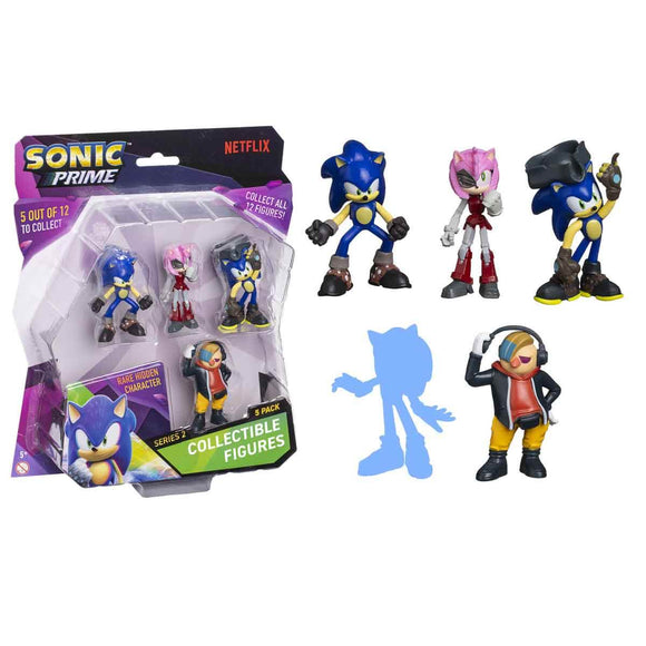 Official Sonic Prime Series 2 five pack action figure set with hidden rare character