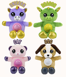 Sitting Plush Soft Toy Night Sky Light Projector 23cm Unicorn, Dragon, Cat, Dog-2