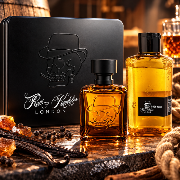Rum Knuckles Men's Eau de Toilette 100ml & Body Wash 150ml Gift Set in Tin for Him