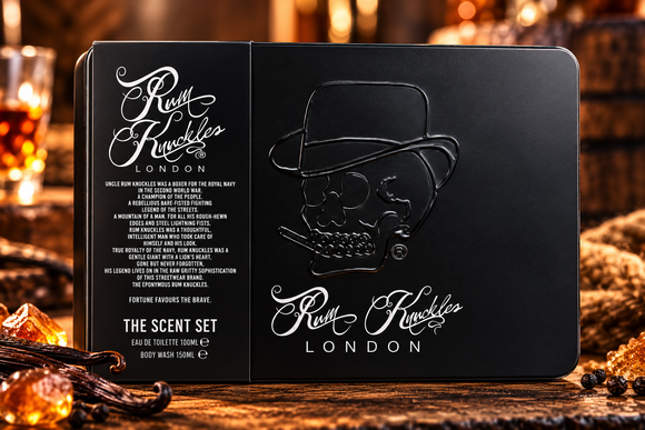 Rum Knuckles Men's Eau de Toilette 100ml & Body Wash 150ml Gift Set in Tin for Him