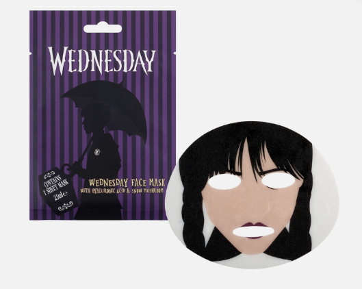 WEDNESDAY PRINTED FACE MASK HYALURONIC ACID & SNOW MUSHROOM 3 pack