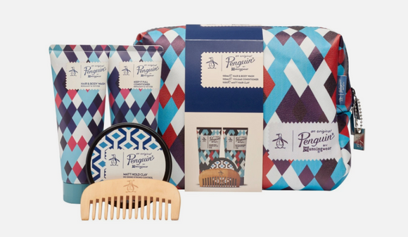Original Penguin Gift Set: Hair & Body Wash 100ml, Conditioner 100ml, Matte Hair Clay & Comb