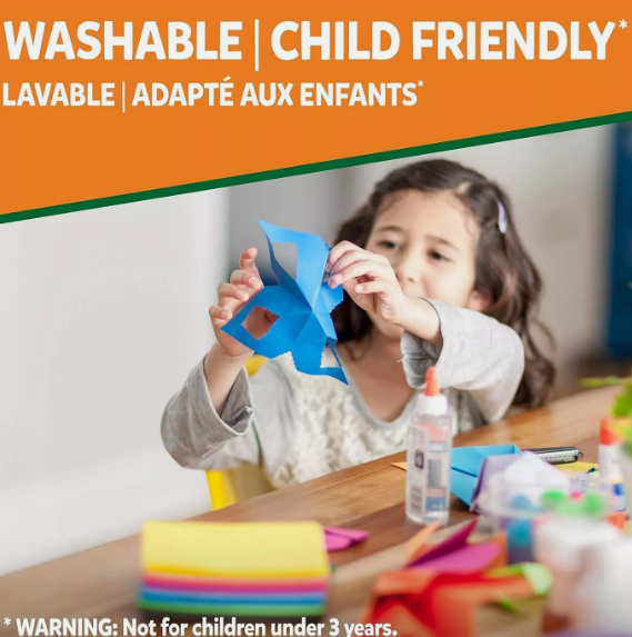 8 x Liquid School Glue Elmer's Washable Clear - 8 PACK