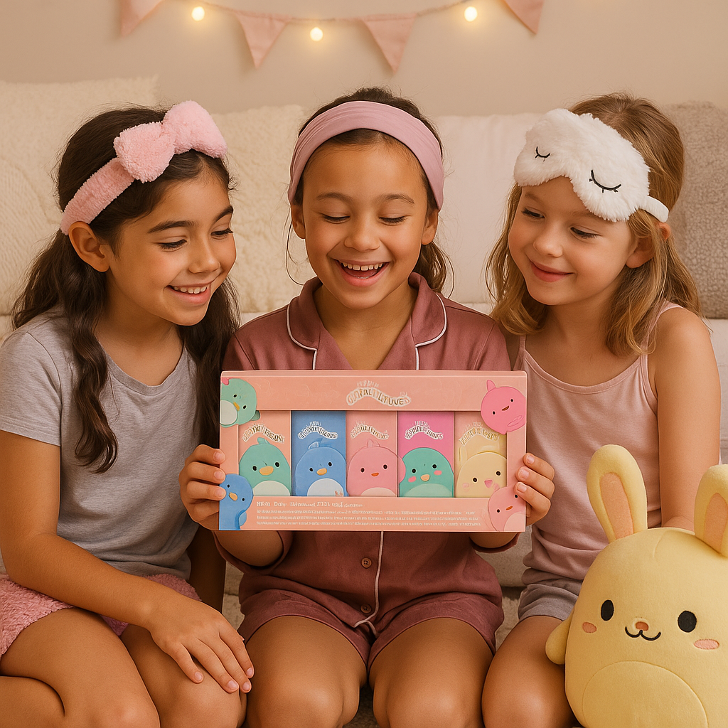 Squishmallows Face Sheet Mask Set – 5 Pack - Sleep Over Fun Gift - 0