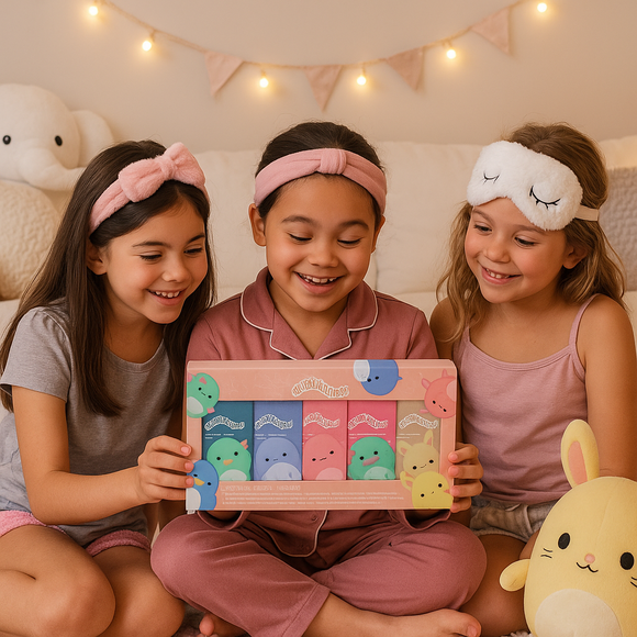 Squishmallows Face Sheet Mask Set – 5 Pack - Sleep Over Fun Gift