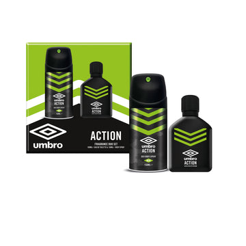 Umbro Action Gift Sets For Men - Deodorant Body Spray & 100ml Eau de Toilette