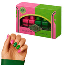 Wicked Nail Polish Collection Gift Set 4 Colours 2 Pink 2 Green Glossy Finish-1