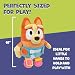 Dress & Play Baby Bingo Bluey Plush, Button, Zip, Buckle and Tie, Learn to Dress Dolls for Toddlers Ages 3+, Fine Motor Skills Baby Zipper Toy