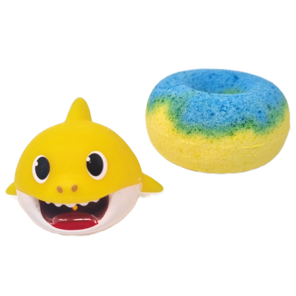 Baby Shark Bath Fizzer with Surprise Water Squirter Toy – Fun Kids Bath Bomb Gift (120g)
