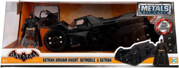 Jada 98037 1/24 Arkham Knight Batmobile Including Batman Figure (Black)