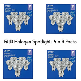GU10 Dimmable 50W x 24 TCP Halogen Spotlight Bulbs