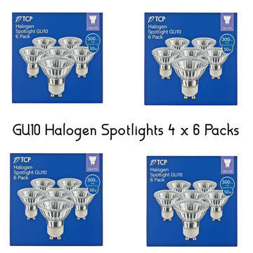 TCP GU10 50W halogen bulbs pack of 24