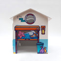 Suck UK Cat Kiosk Play House Fish Bar for Indoor Cats & Kittens