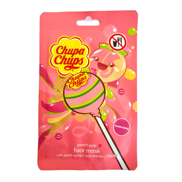 Chupa Chups Face Mask Set of 3  Peach Strawberry Cherry Moisturising Sheet Gift