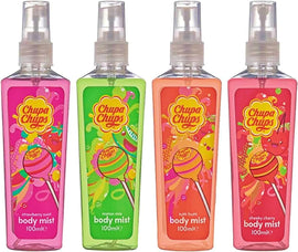 Chupa Chups Body Mist 4-Pack | Sweet Fruity Scents – Strawberry, Melon, Tutti Frutti & Cherry (100ml Each) - 0
