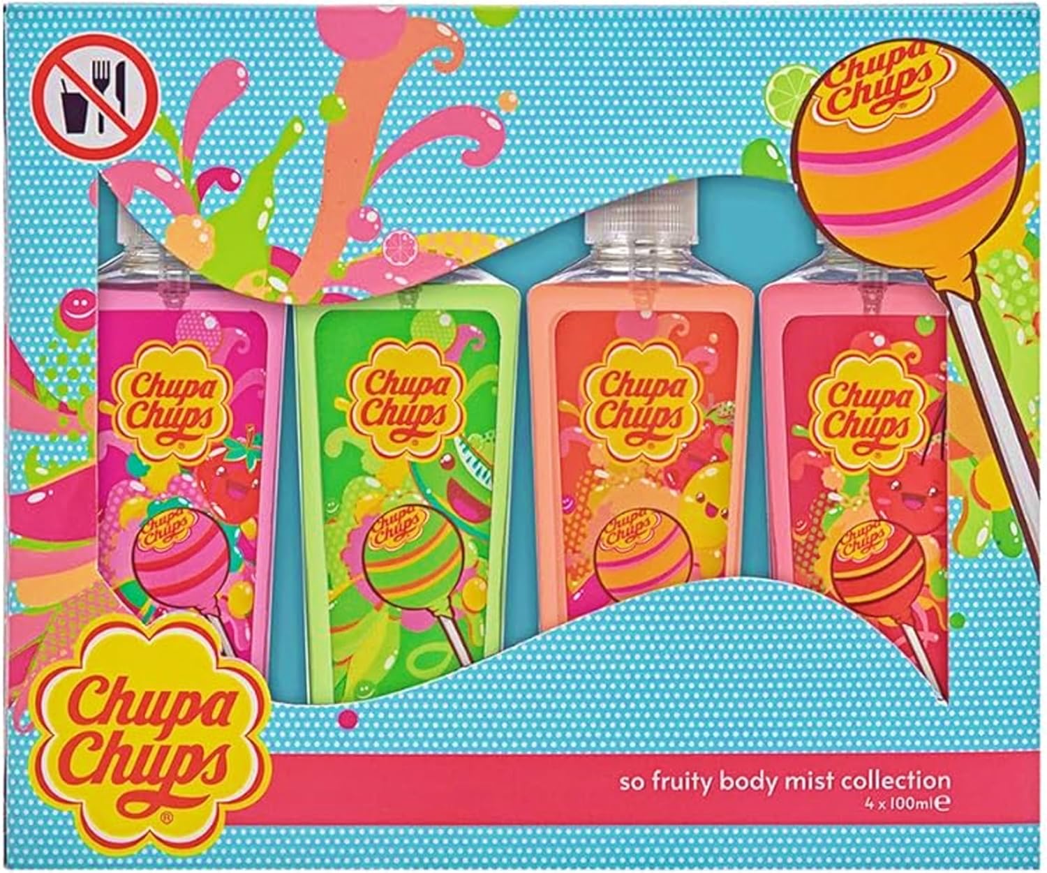 CHUPA CHUPS BODY MIST- CHERRY, MELON, STRAWBERRY, TUTTI FRUTTI - GIFT SET W
