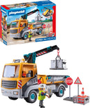 Playmobil Construction Lorry with Crane 71750 | Action Heroes Building Truck Playset | Construction Toy for Kids 4+-1