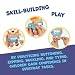Dress & Play Baby Bingo Bluey Plush, Button, Zip, Buckle and Tie, Learn to Dress Dolls for Toddlers Ages 3+, Fine Motor Skills Baby Zipper Toy