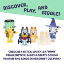 Bluey Halloween Figures Pack of 4, Robust Articulated Character Toys with Bingo, Chloe, and Lucky Figurines, Small Action Figures for Kids Ages 3+-8