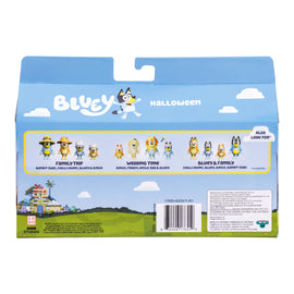 Bluey Halloween Figures Pack of 4, Robust Articulated Character Toys with Bingo, Chloe, and Lucky Figurines, Small Action Figures for Kids Ages 3+ - 0
