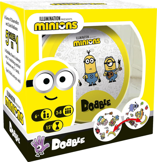 Asmodee | Dobble Minions | Fun Family Card Game | Ages 6+ | 2-8 Players | 15 Minutes Playing Time