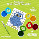 Crayola Spill-Proof Washable Paint Set for Kids 3+ | No-Drip Mess-Free Art Kit with Brush & 20 Activity Pages-2