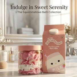 Squishmallows Strawberry Milk Body Butter & Bath Milk Set - 0