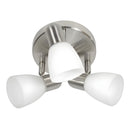 Delano 3 Light Ceiling Spotlight - Matt Nickel & White-2