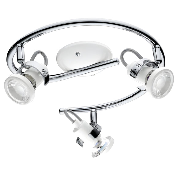 3 Bulb Spotlight  EGLO Tukon - GU10-LED - White/Chrome - Bulbs Included