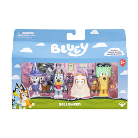 Bluey Halloween figures pack with 4 articulated characters