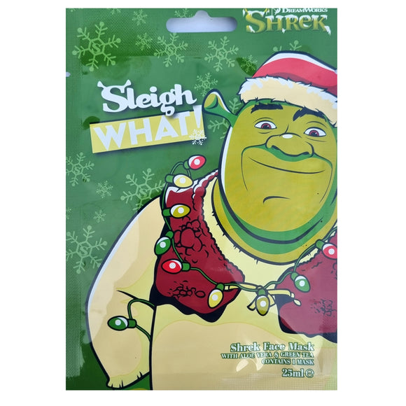 Shrek Fun Face Mask for Kids Stocking Filler Aloe Vera Green Tea Ginger Carrot 3 Pack