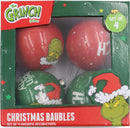 Grinch Christmas Bauble Tree Decoration 7.5cm Hanging Ornament - Set of Four-1