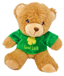 Good Luck Teddy Bear - Lucky Four Leaf Clover Charm - Keeleco Special Occassions 100% Recycled-1