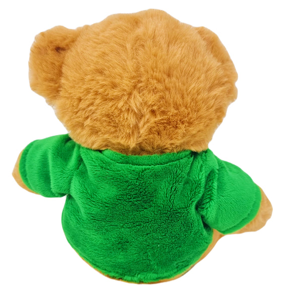 Good Luck Teddy Bear - Lucky Four Leaf Clover Charm - Keeleco Special Occassions 100% Recycled