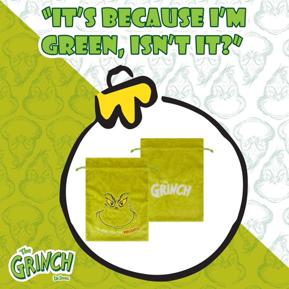 Grinch Christmas Stocking– Christmas Santa Sack - Large Festive Gift Bag 70x50cm