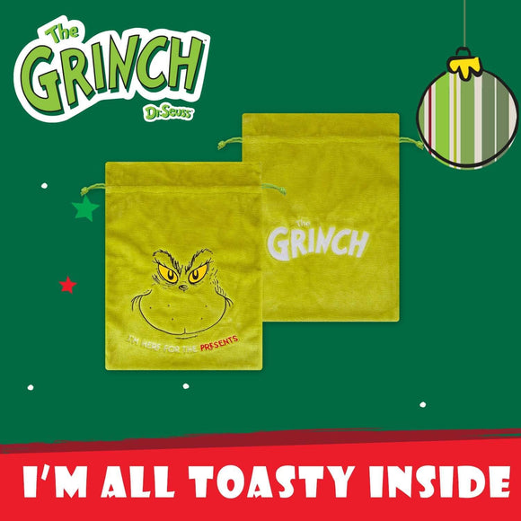 Grinch Christmas Stocking– Christmas Santa Sack - Large Festive Gift Bag 70x50cm