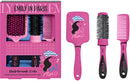 Emily in Paris Hair Care Trio Set Pink Who Moi Paddle, Round and Comb-1
