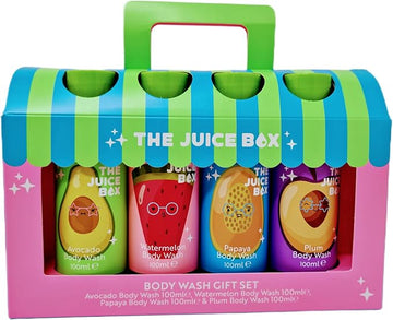 Valentines Juice Box Splash Gift Set Body Wash Collection 4 Pack 100ml Each - 0