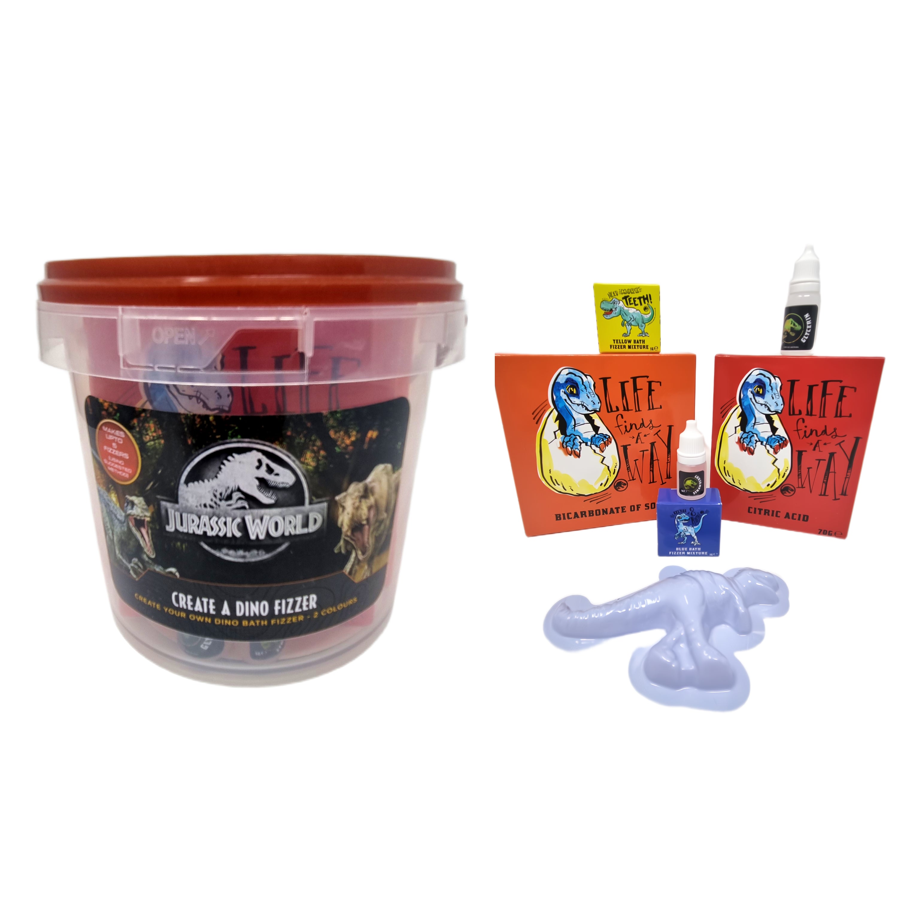Jurassic World Bath Gift for Kids Make Your Own Bath Fizzer Creative Fun - 0