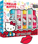 Hello kitty 5 lip balm flavoured set cherry, bubble gum, vanilla, strawberry and sugar.-3